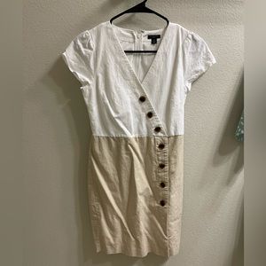 00P Ann Taylor Khaki Work Dress
